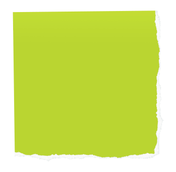Bright green paper with a ripped paper edge